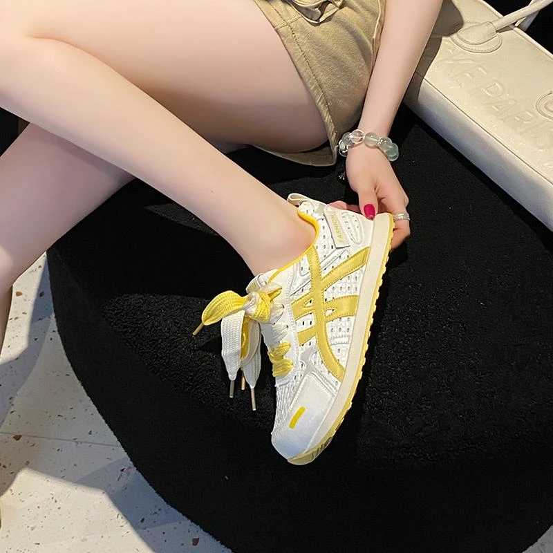 网面透气DS鞋女2025夏季新款厚底时尚复古休闲运动鞋轻便老爹鞋