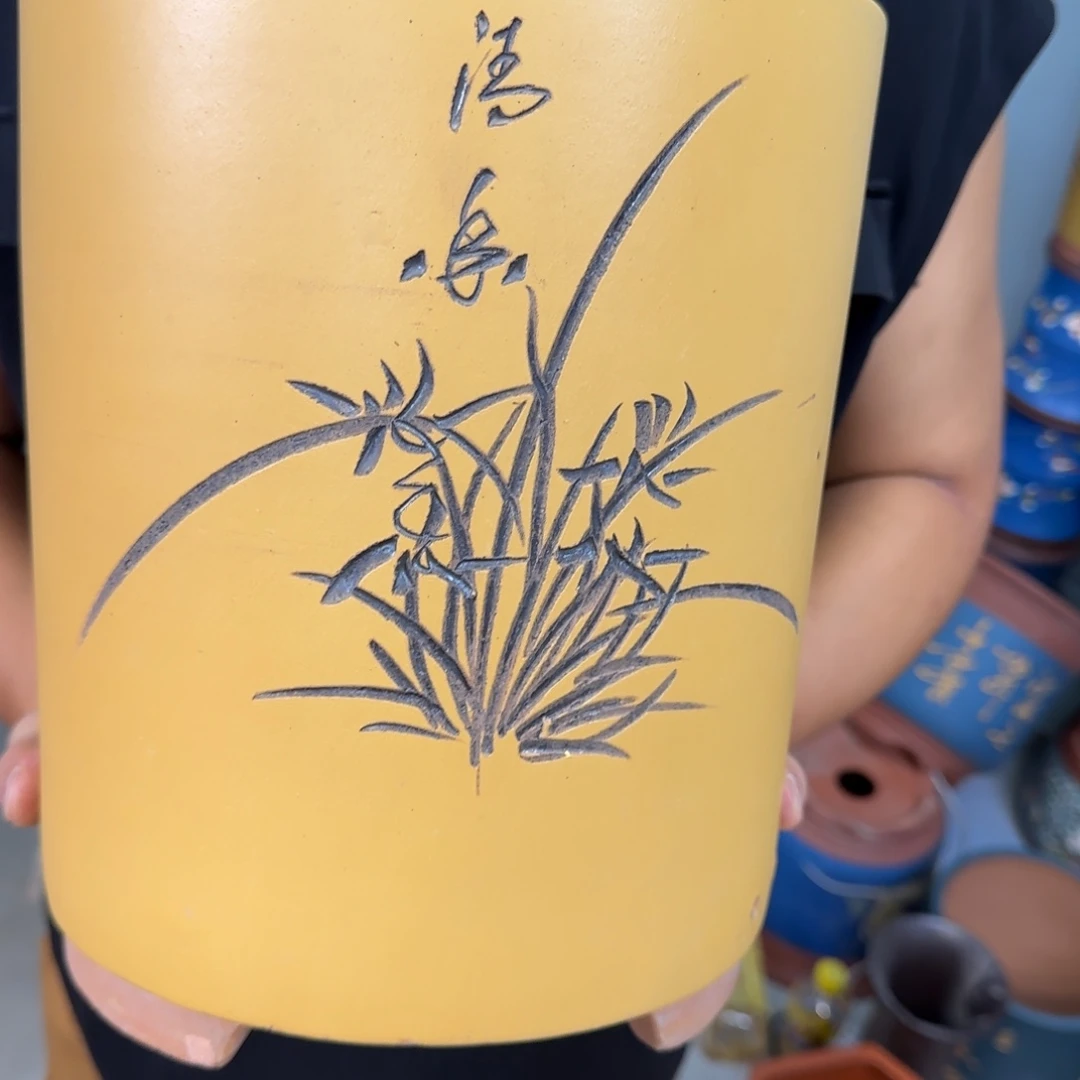紫砂花盆口径17.22口径