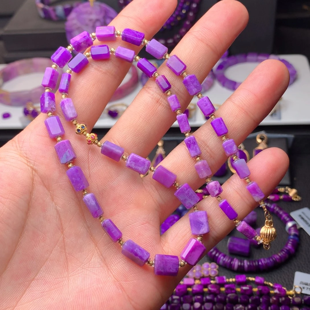 苏纪石（舒俱来）项链18K金镶嵌