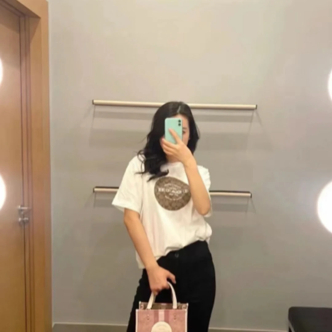 99新 maje coach女士白Logo T恤 L码