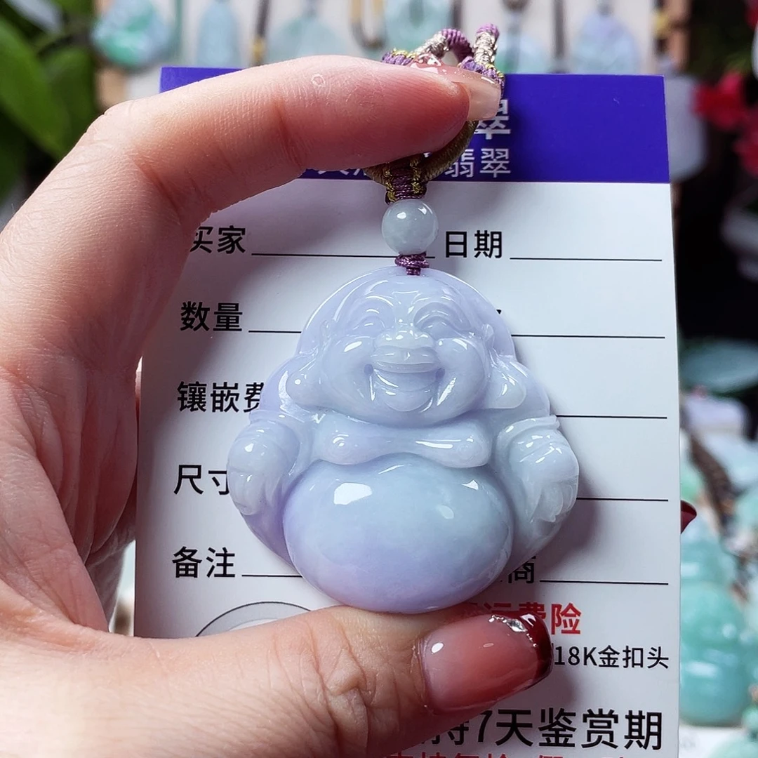 翡翠未镶嵌颈饰佛公43