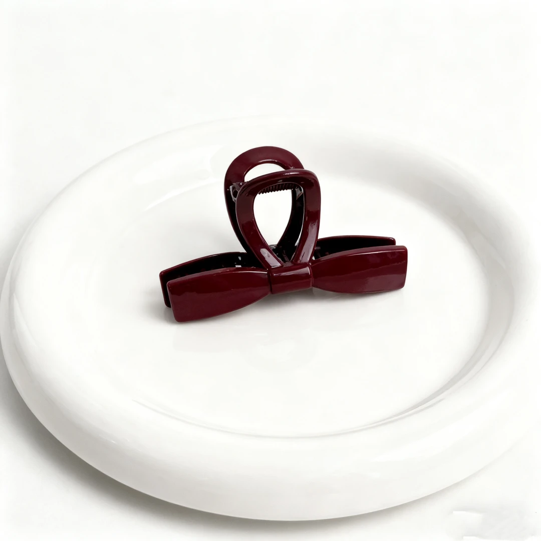 安可拉网红红色头发抓夹气质高级感发夹中号鲨鱼夹子发卡头饰