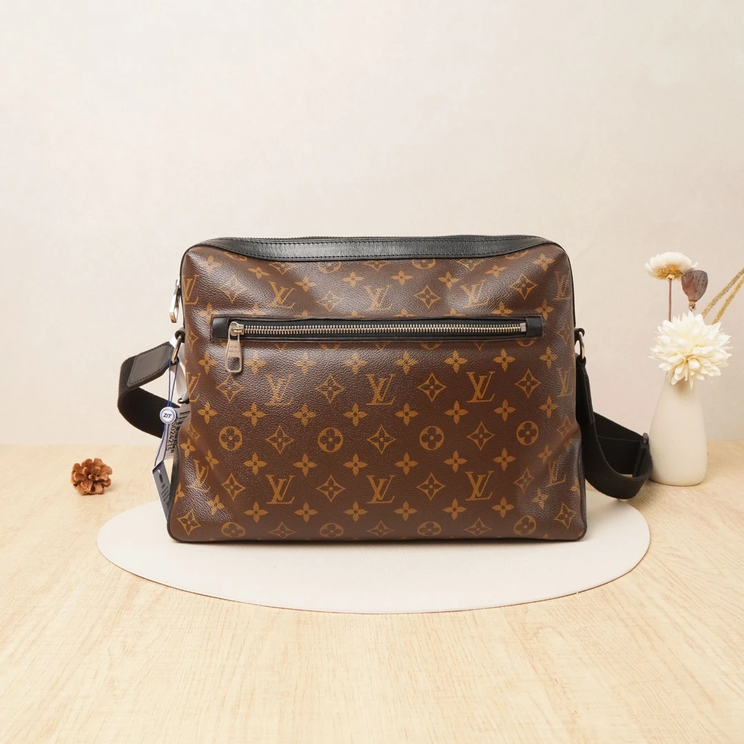 95新 LouisVuitton/路易威登 路易威登老花斜挎公文包/DS024215