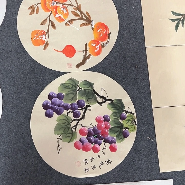 国画新年快乐新播纯手绘