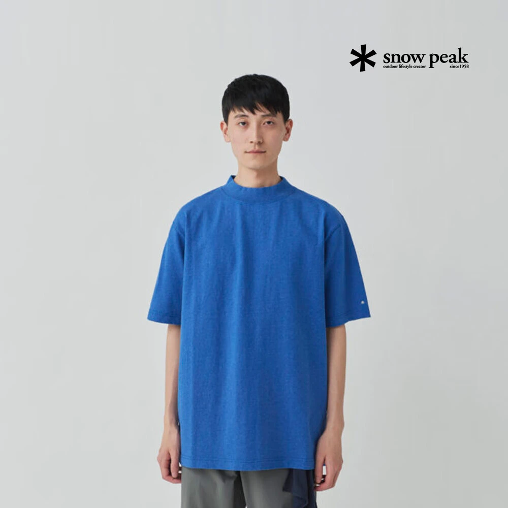 SnowPeak雪峰Recycled Cotton户外高圆领T恤男女潮流透气休闲上衣