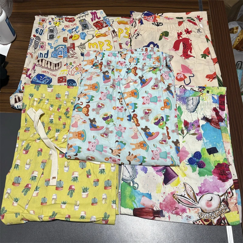 夏季 外穿 家居裤 印花图案 休闲裤 舒适透气 3077