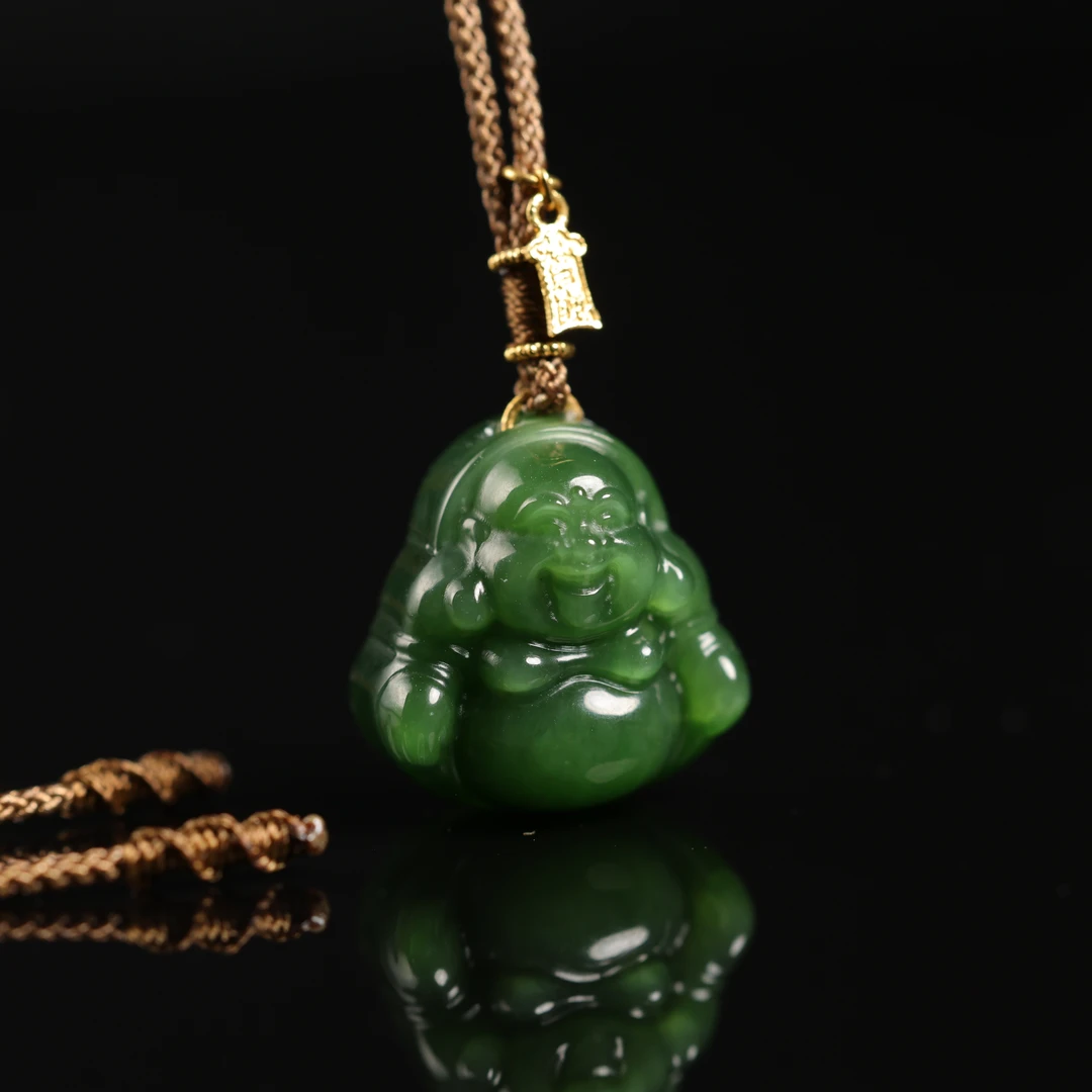 本真 | 苏洛 | 严选精品和田玉碧玉冰底小佛公吊坠