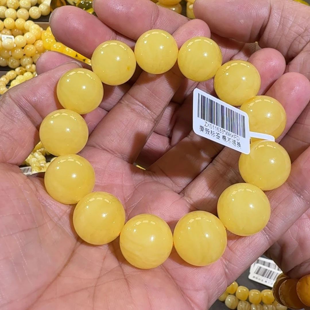 18m焦皮同料圆珠手串百搭素圈时尚精美