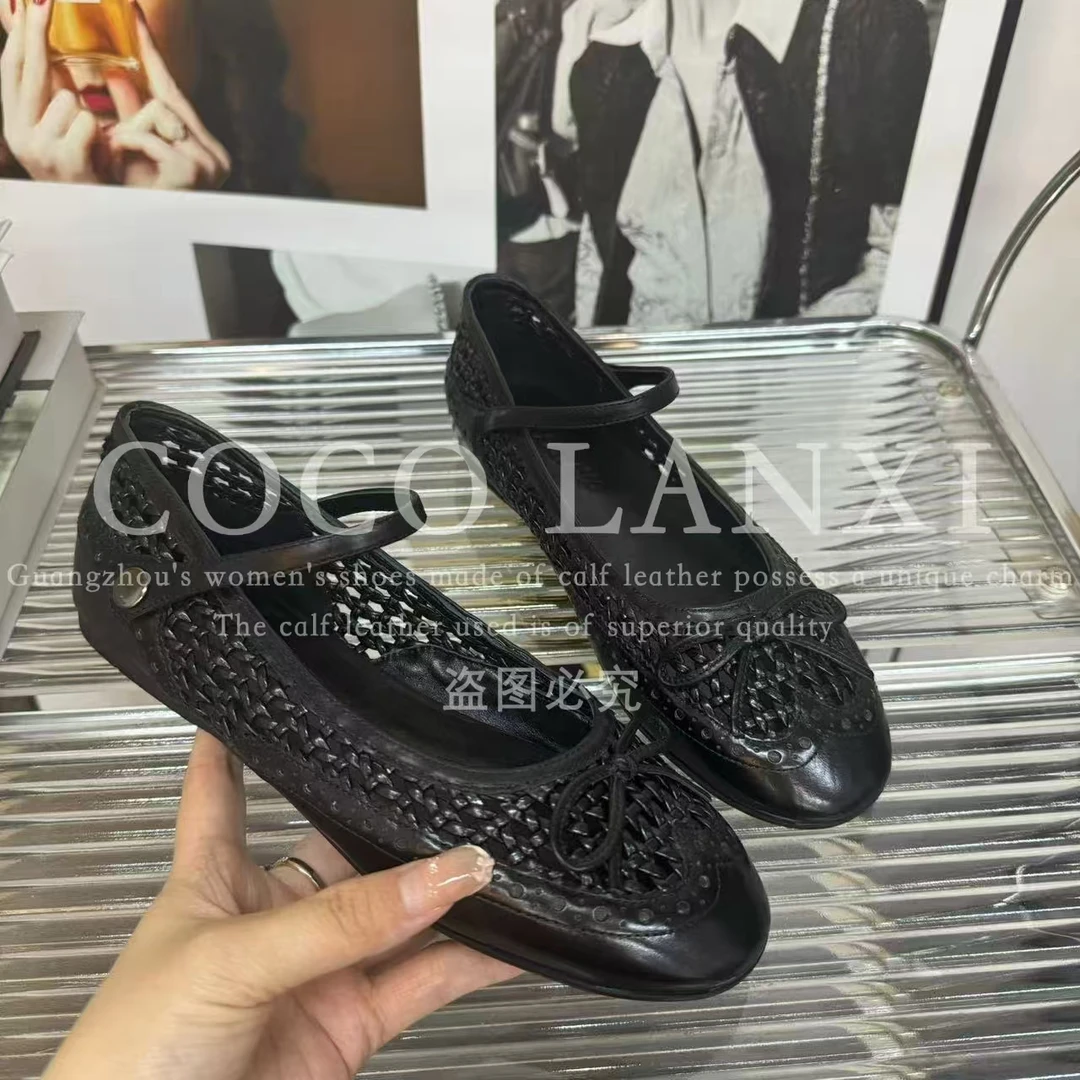 【晚风】舒适时尚女士黑色软底百搭玛丽珍单鞋25DX434LX