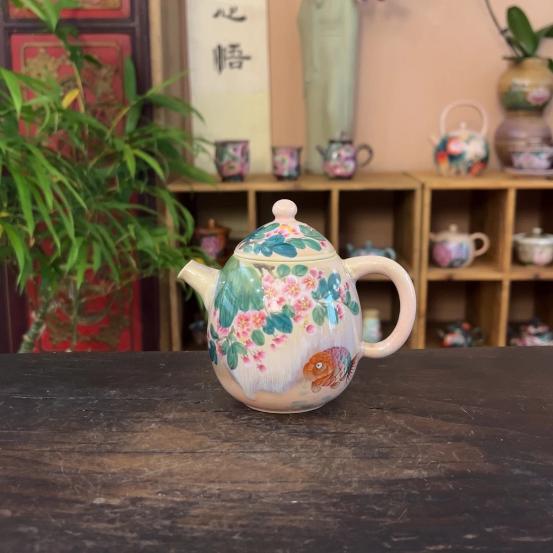 柴烧纯手工手绘陶瓷