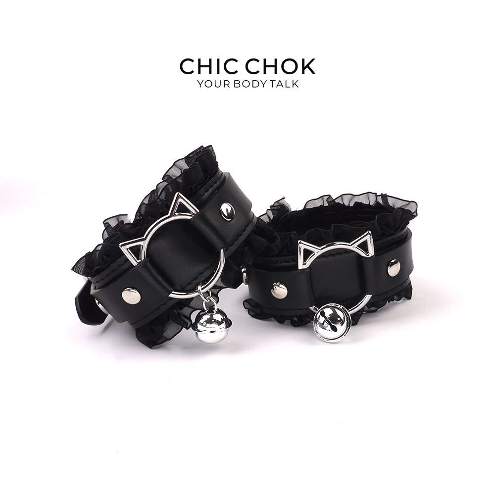 CHICCHOK原创猫咪蕾丝手环脚环牛皮礼物推荐惊喜