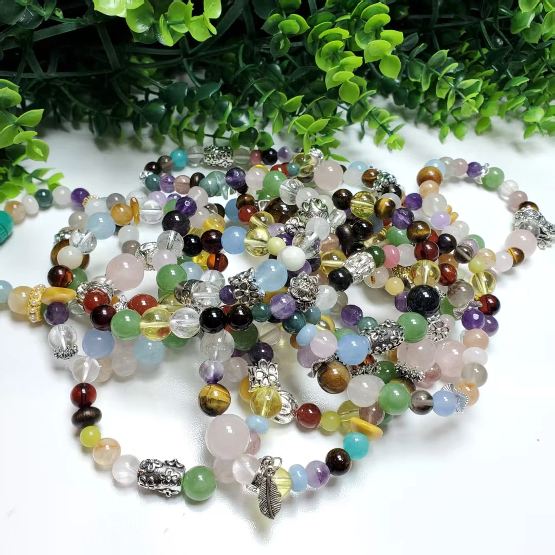 N514【赵小姐】时尚百搭水晶多宝单圈手链多样式发其一