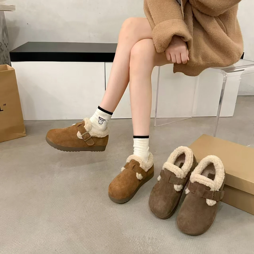 3618新款加绒圆头舒适百搭软底百搭时尚勃肯鞋