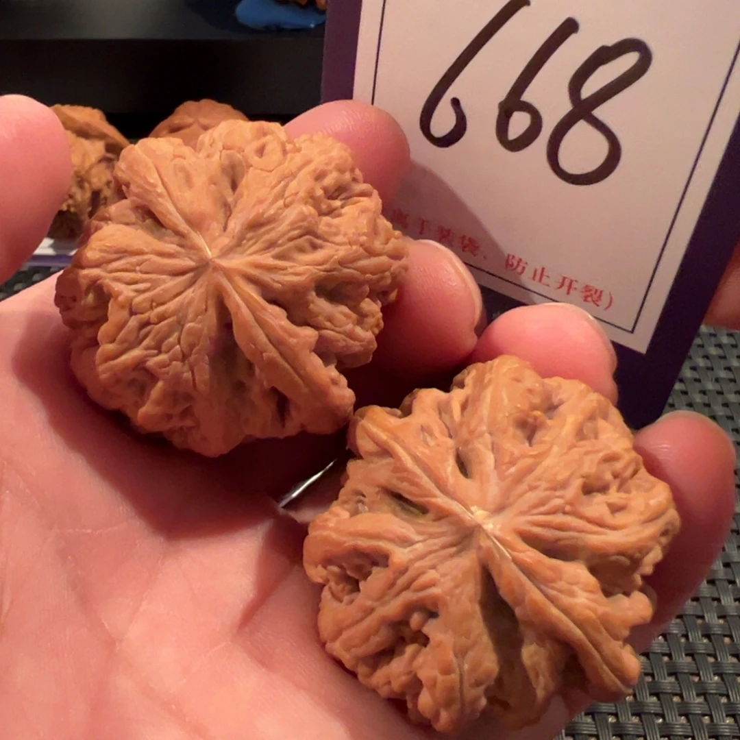 文玩核桃把件全品球筋39.5尺寸668