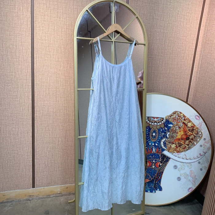 BL273孕妇蓝色吊带裙100-130小脏