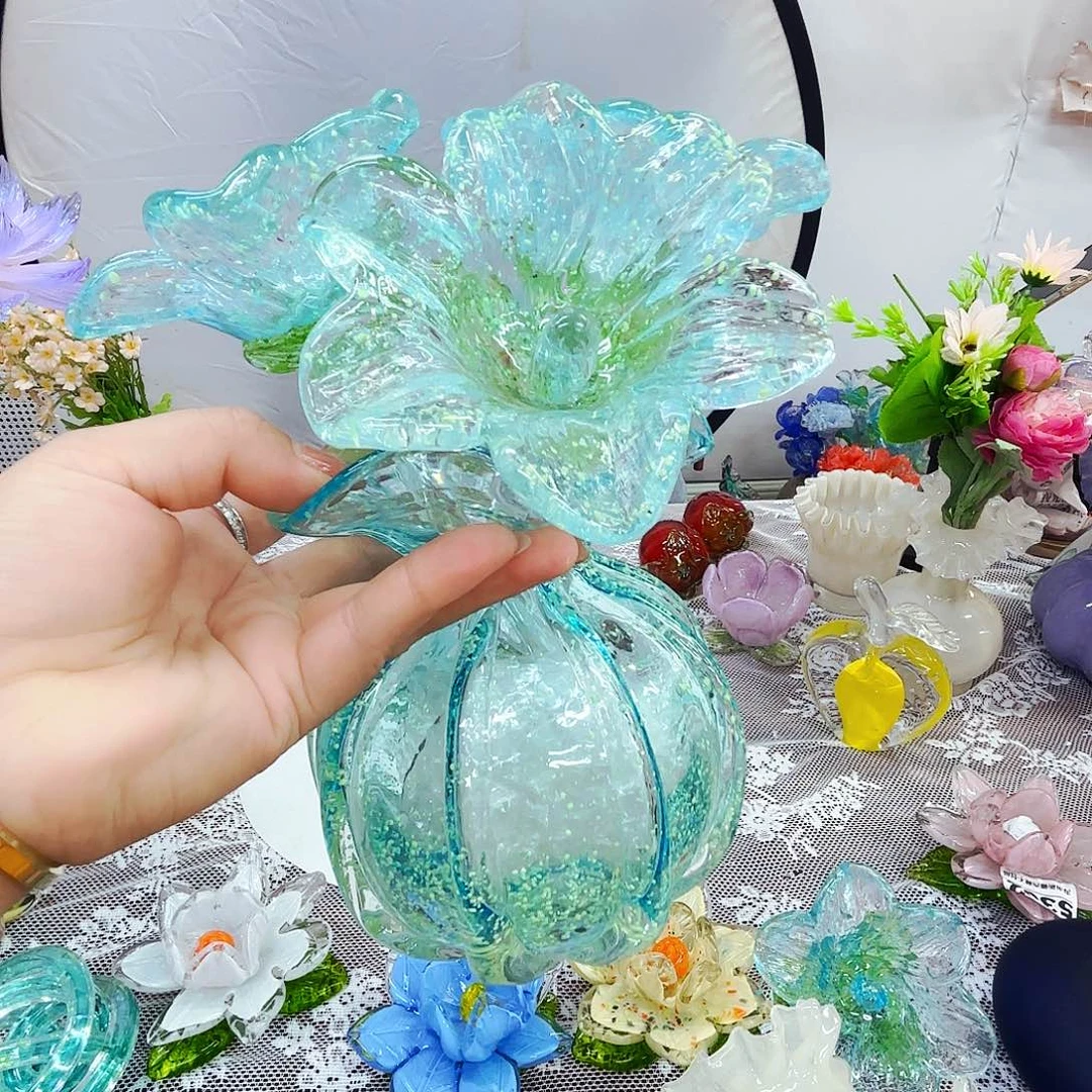 全夜光琉璃花瓶花器艺术品