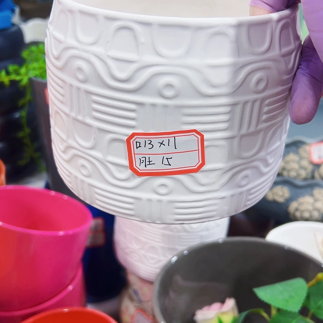 有孔外贸尾单陶瓷花盆凑单10米包邮