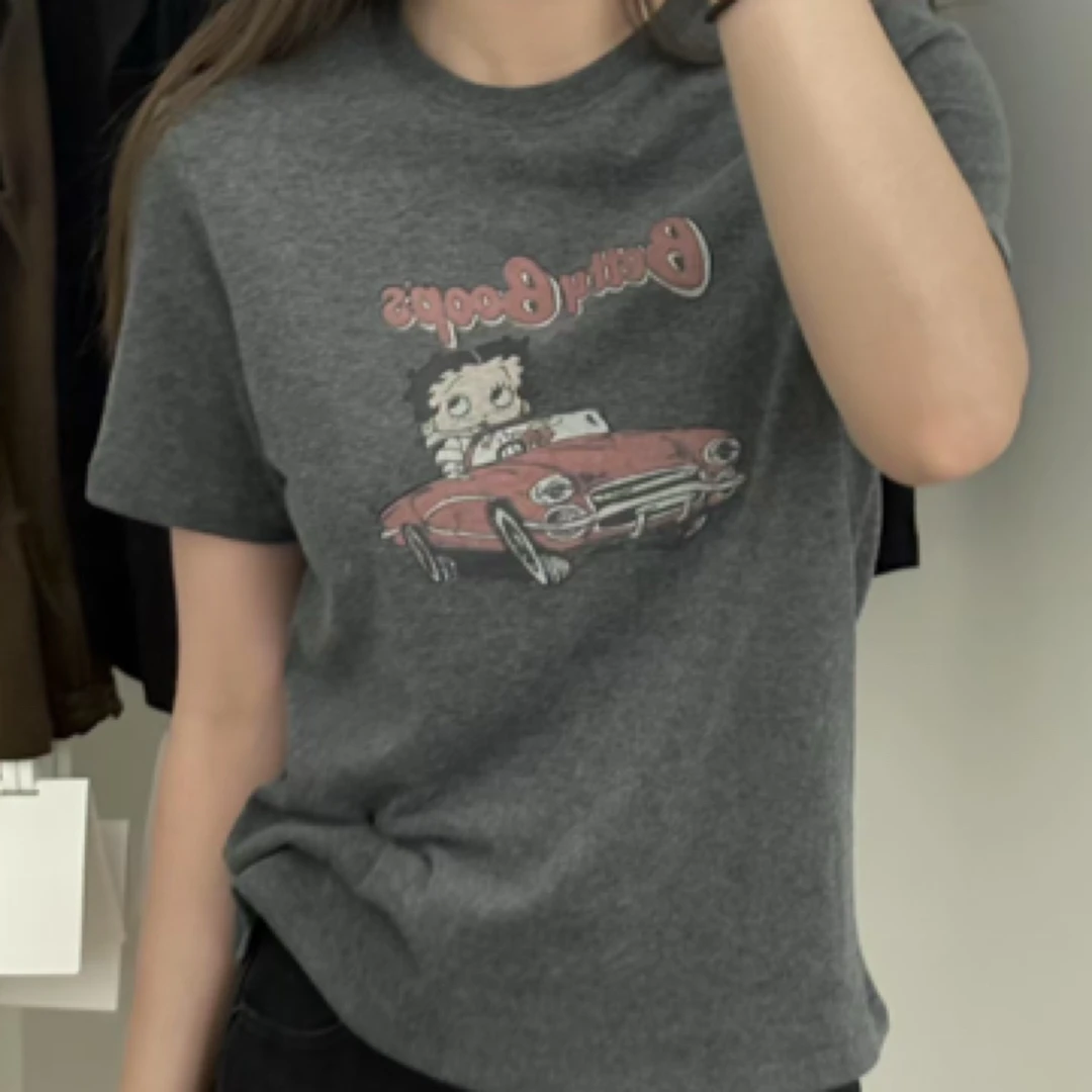 ins风韩版贝蒂卡通印花T