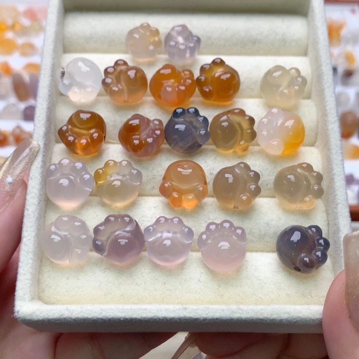 玛瑙/玉髓未镶嵌玛瑙猫爪
