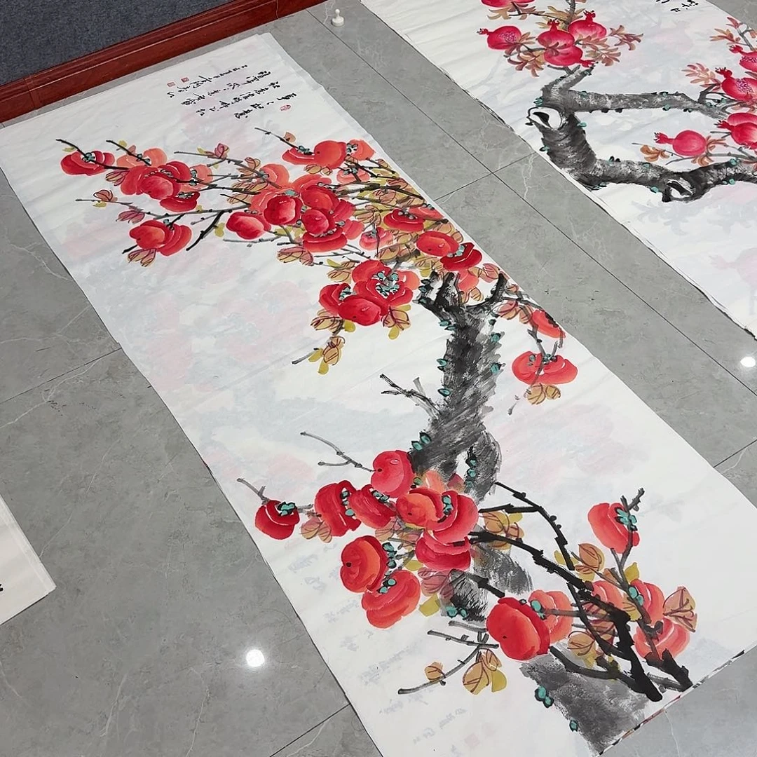 国画尺寸70X180纯手绘作品