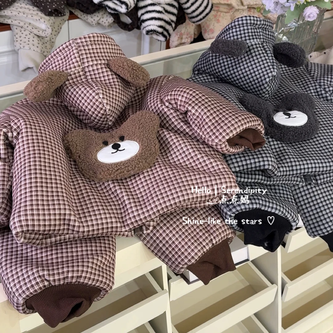 ［DDM］男女童冬装加棉加厚睡衣套装宝宝卡通休闲保暖家居服两件套