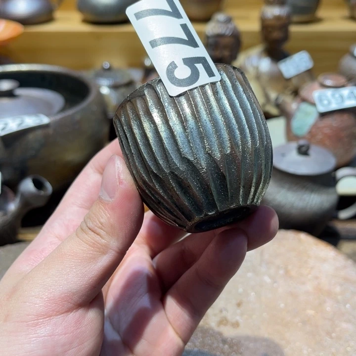 手工制作柴烧微瑕茶杯775