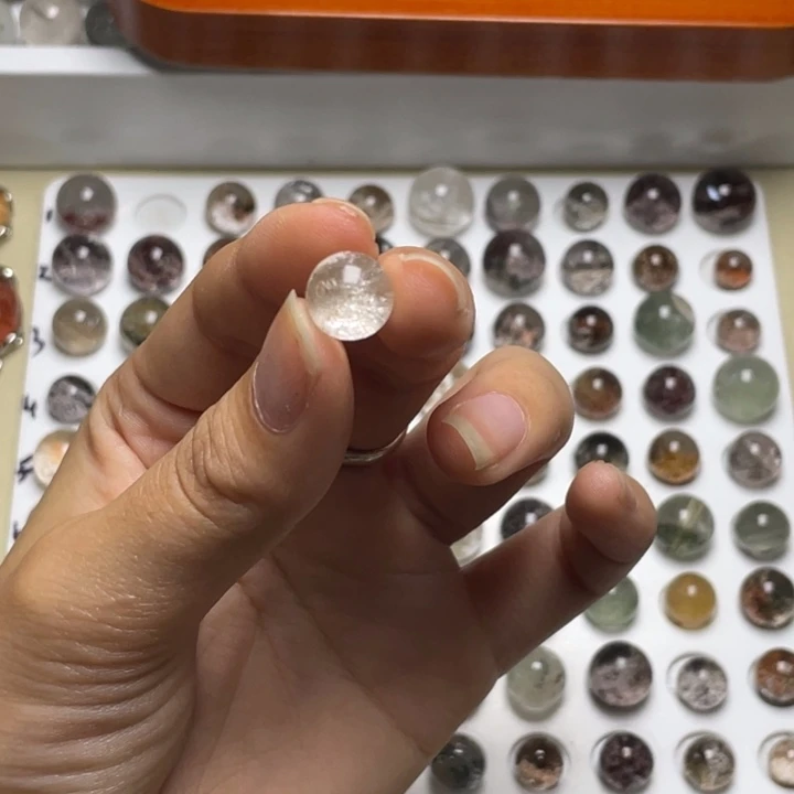 一***羹水晶手链银S800镀金镶嵌