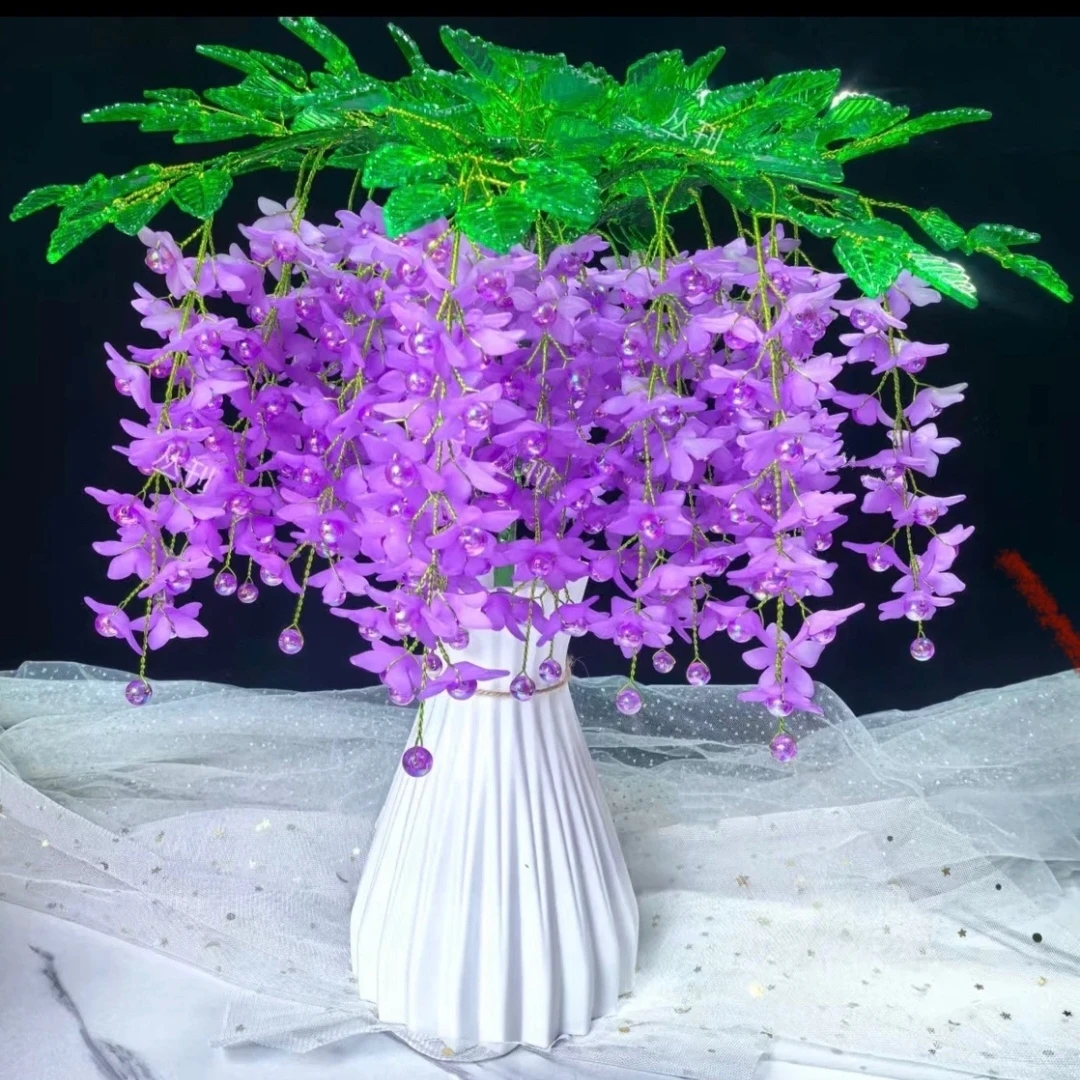 【送防摔花瓶】diy手工紫藤花开材料包