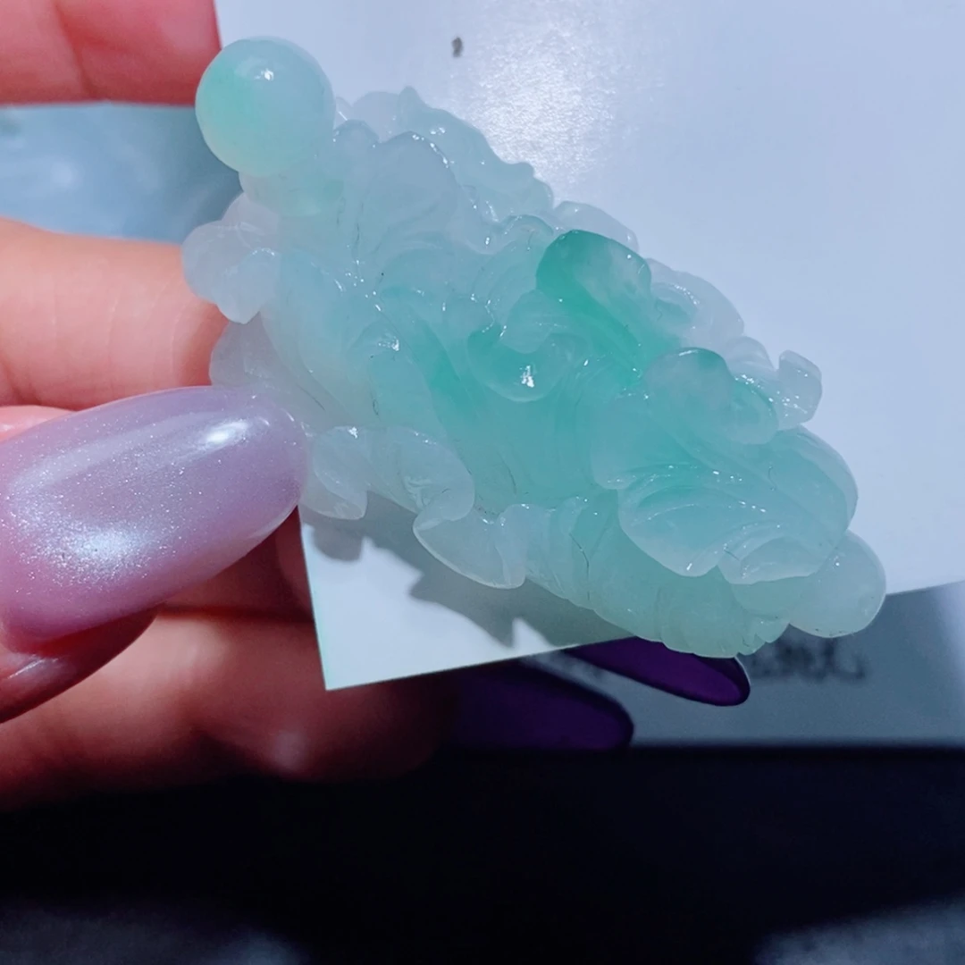 定制翡翠未镶嵌定制翡翠毛货挂件