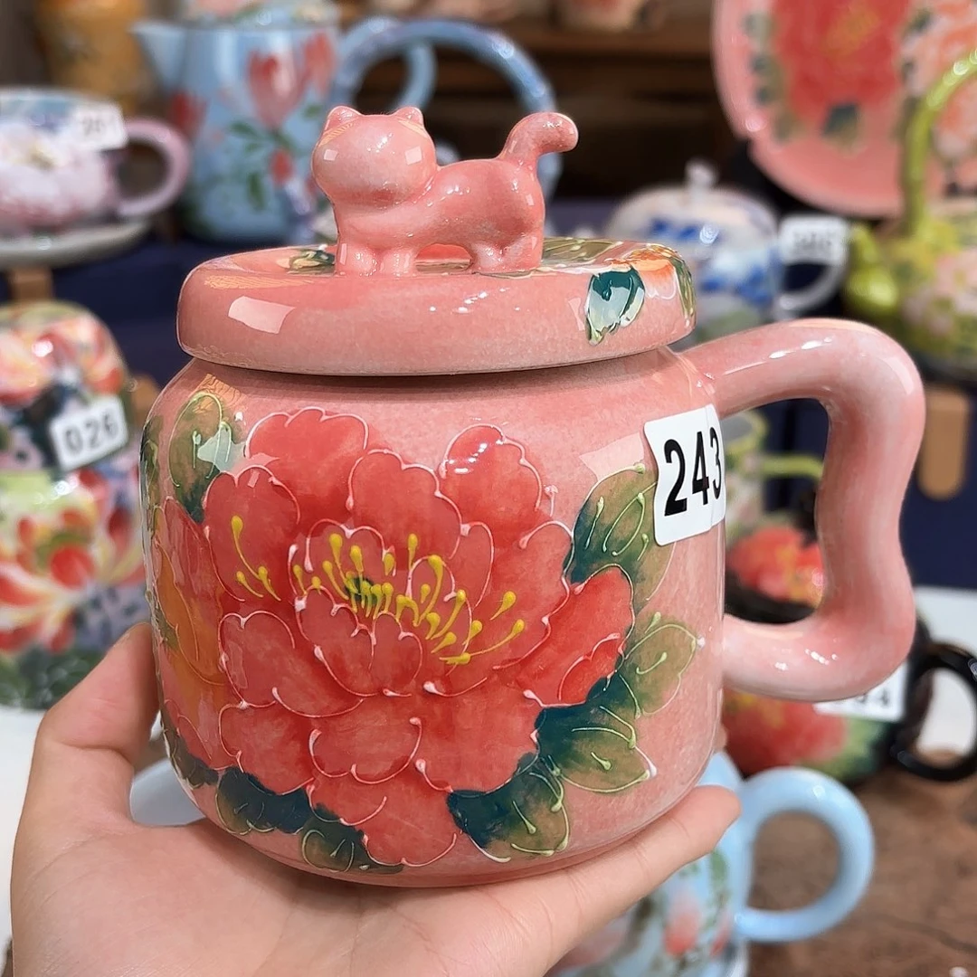 景德镇手绘高温釉下彩陶瓷茶具
