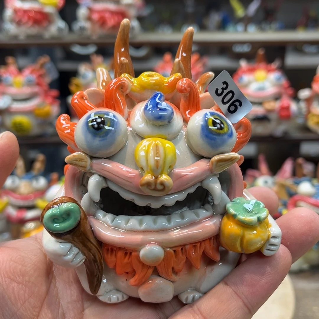 摆件纯手工抽象陶瓷摆件306