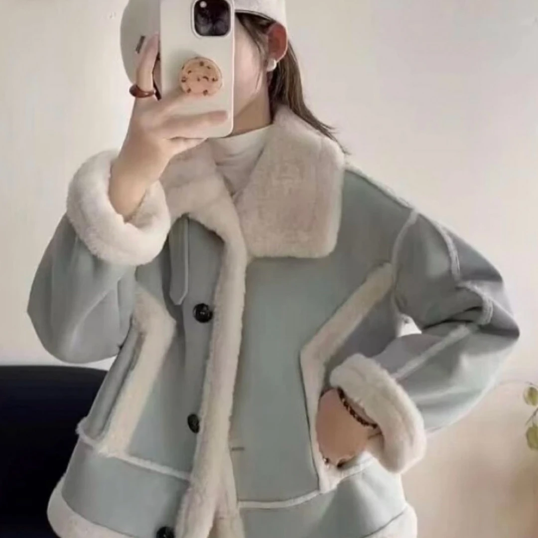 任小姐 外套女2025新款秋冬加绒加厚保暖小个子时尚百搭短款上衣