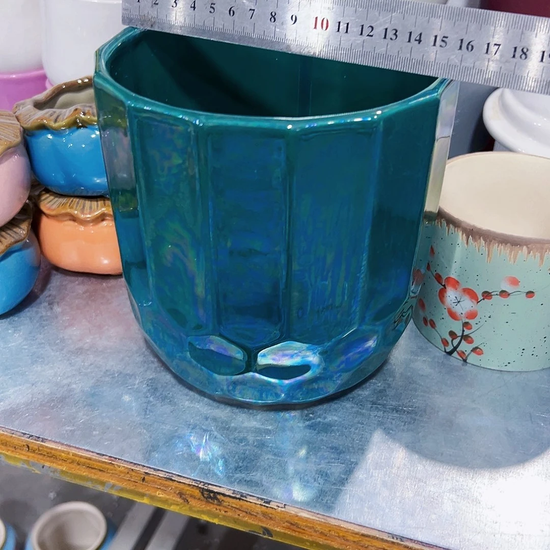 有孔，外贸尾单陶瓷花盆凑单10米包邮