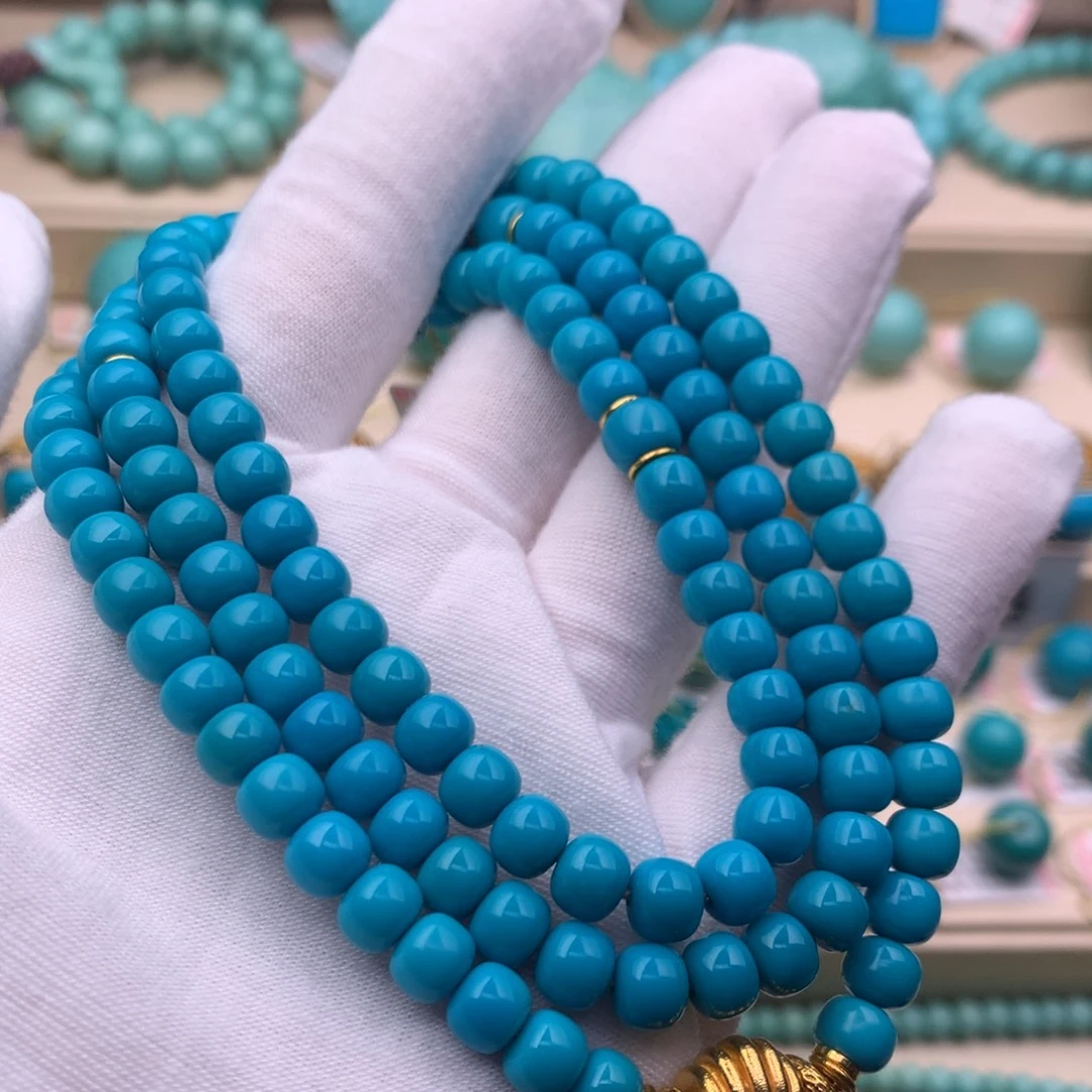 绿松石18K金镶嵌珠宝奇石