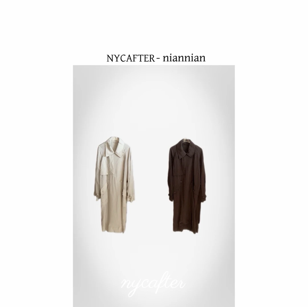 绉织工艺干丝松弛长风衣 250717