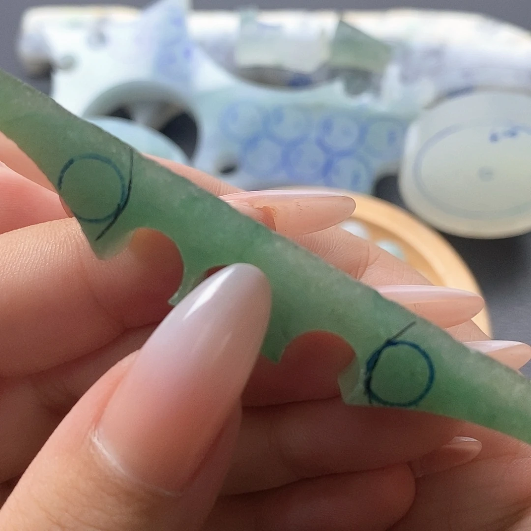 定制翡翠未镶嵌卡6珠子