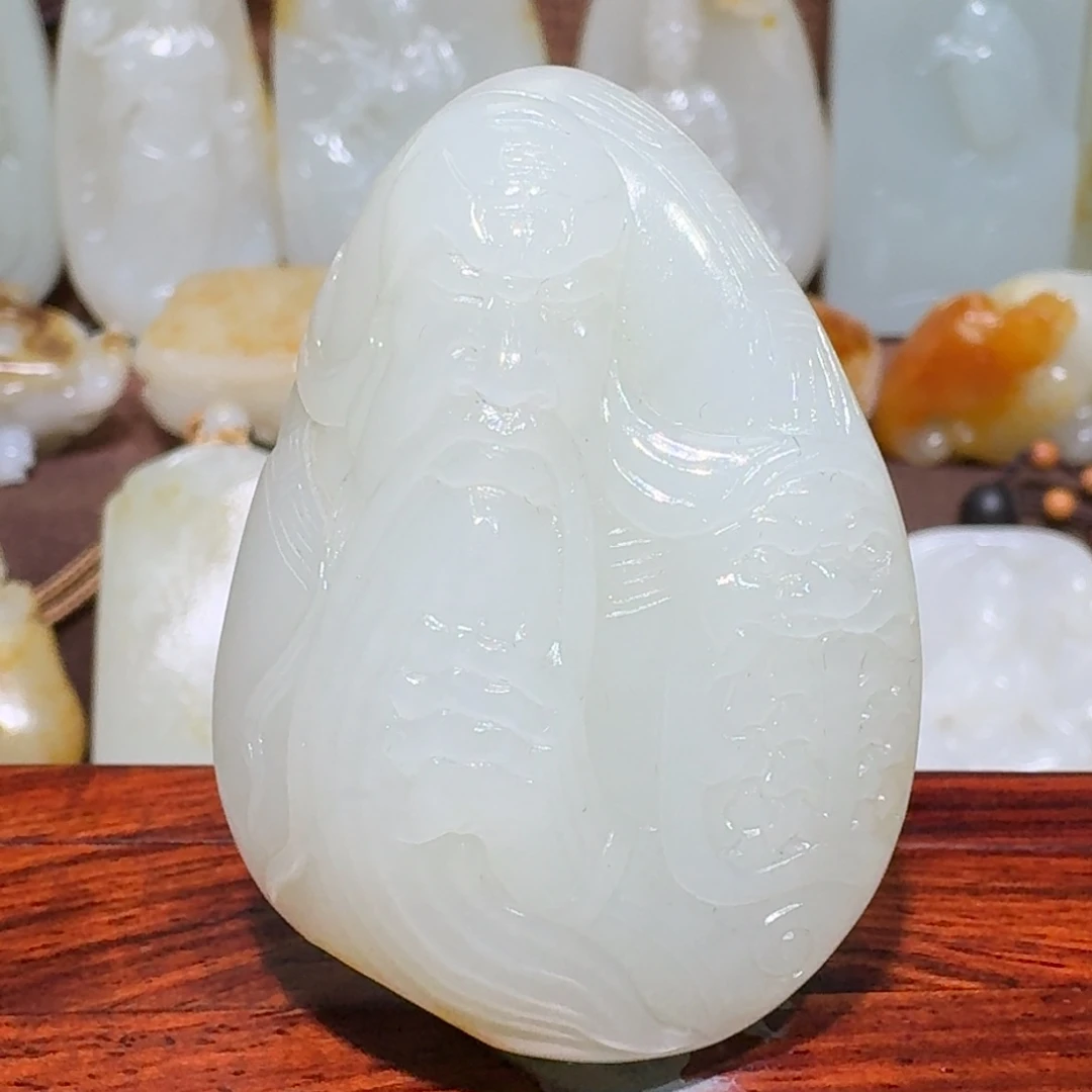 和田玉未镶嵌吊坠(不含链)