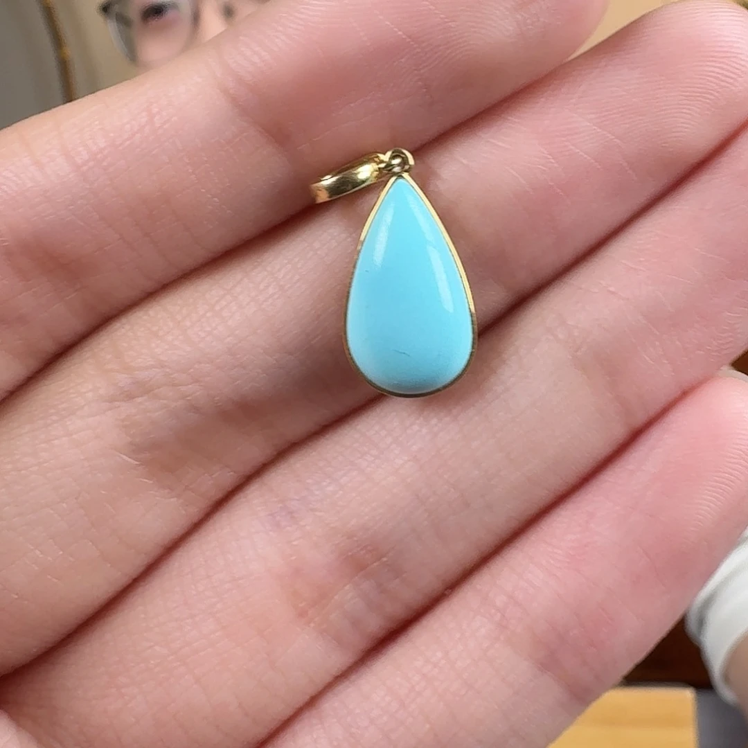 绿松石18K金镶嵌珠宝奇石