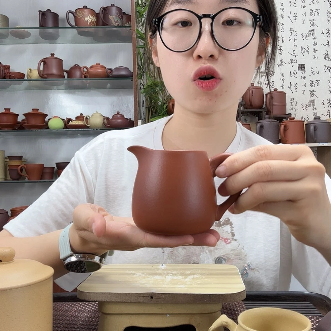 茶杯紫砂原矿朱泥布袋公道杯200CC左右没礼盒