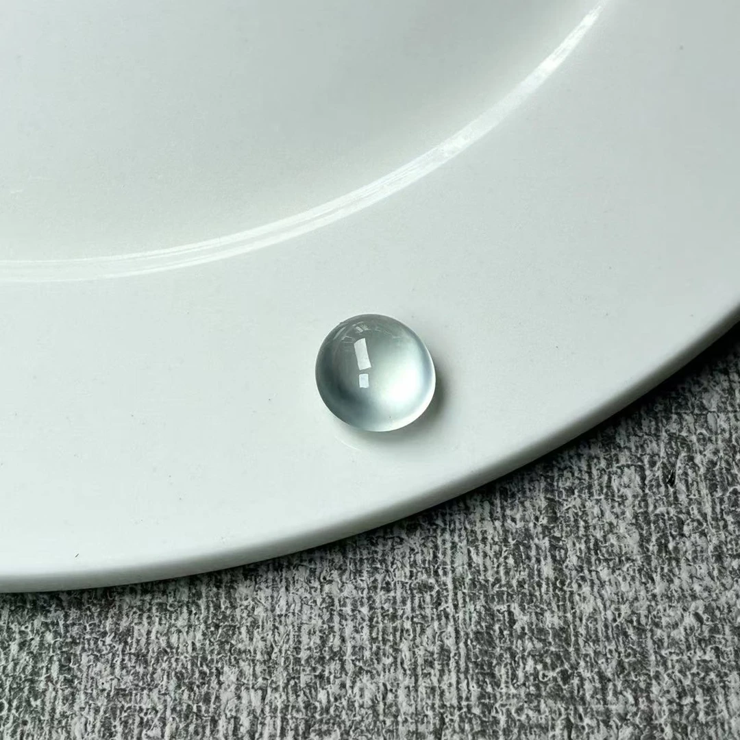 天然a货缅甸翡翠自然光尺寸12/10.8/6.7玻璃种蛋面吊坠，白皙透亮
