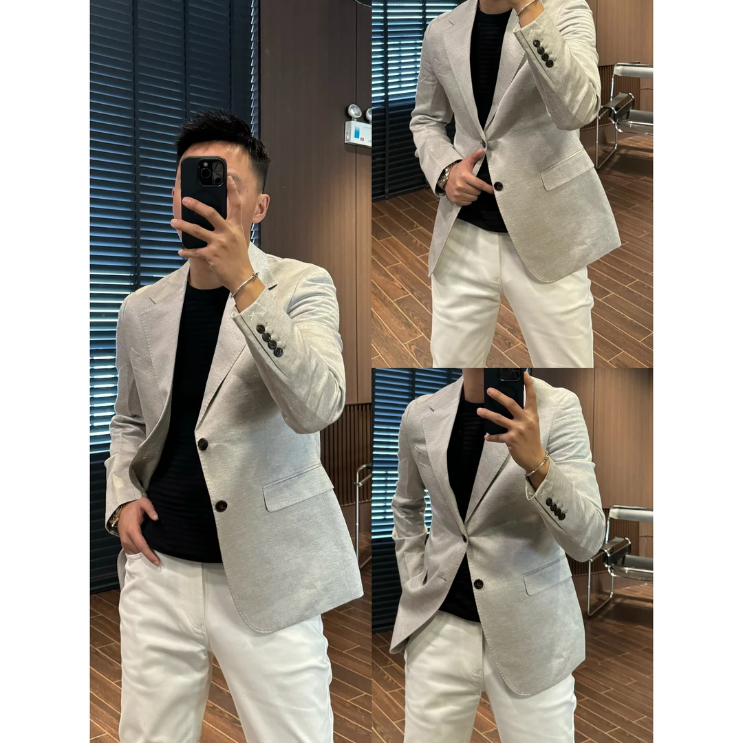 桑蚕丝牦牛毛混纺 | 春夏系列 | 高奢绅士风简约高级感西服244505