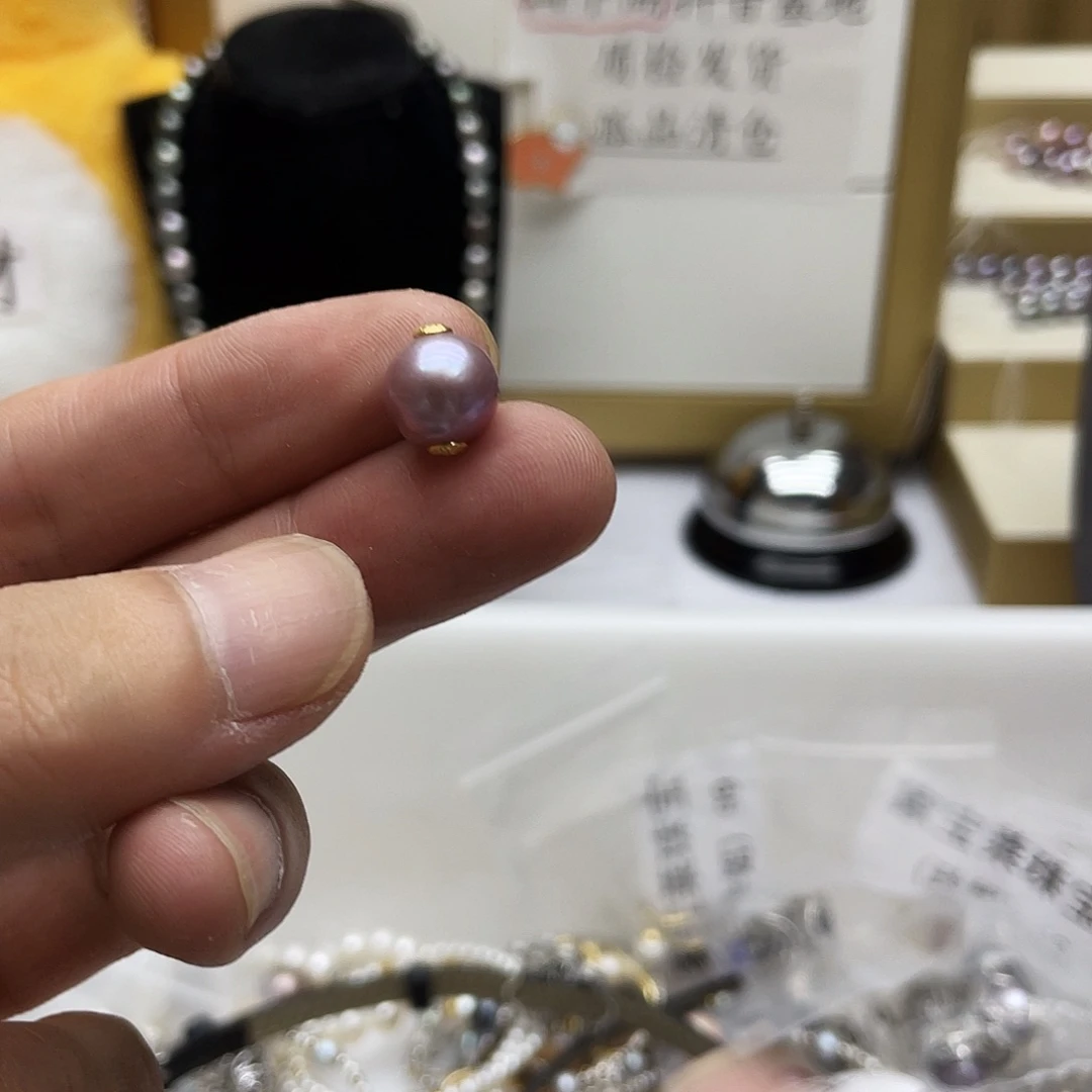 淡水珍珠银S925镶嵌颈饰