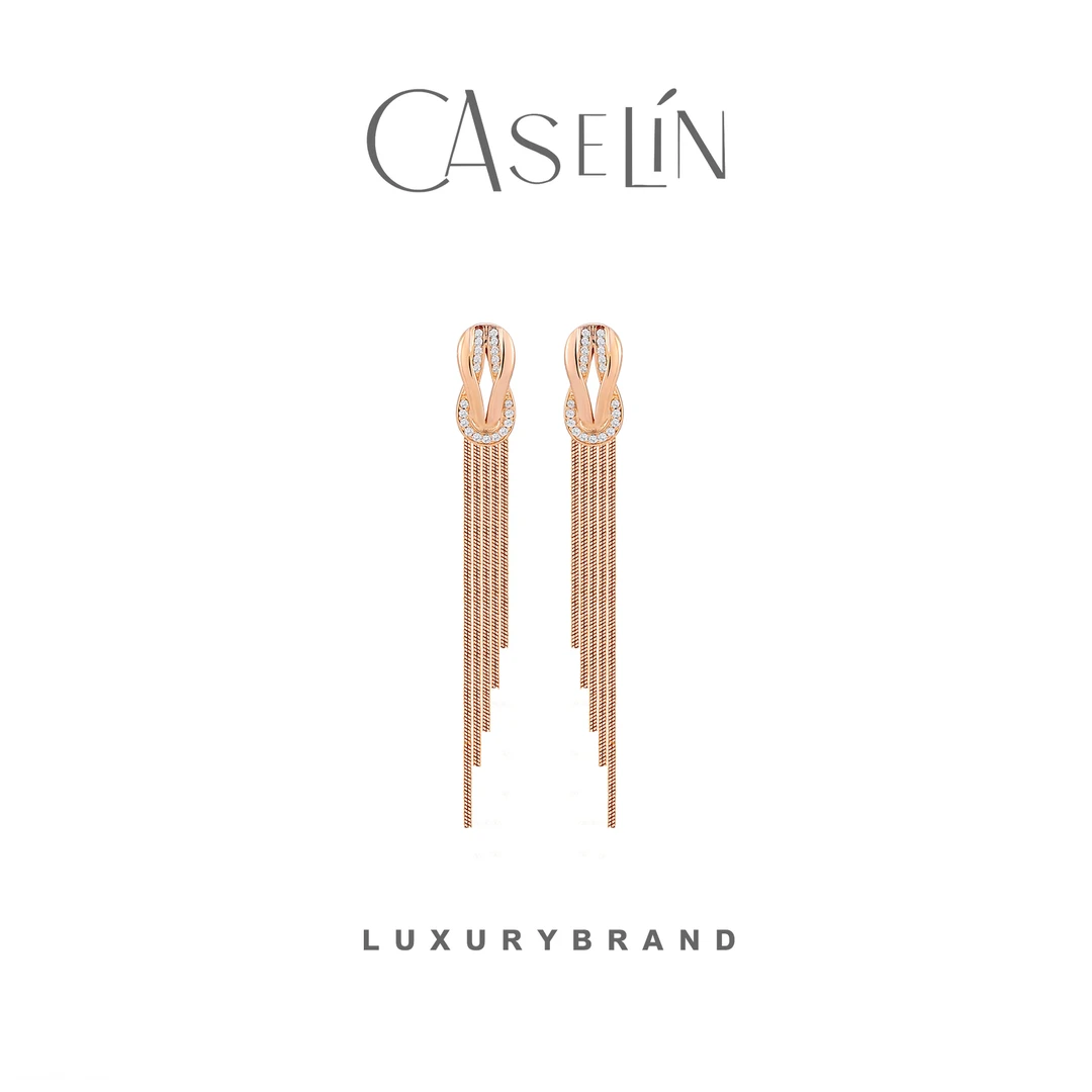 KS 英【限量高定】设计师款马蹄流苏耳钉~8850