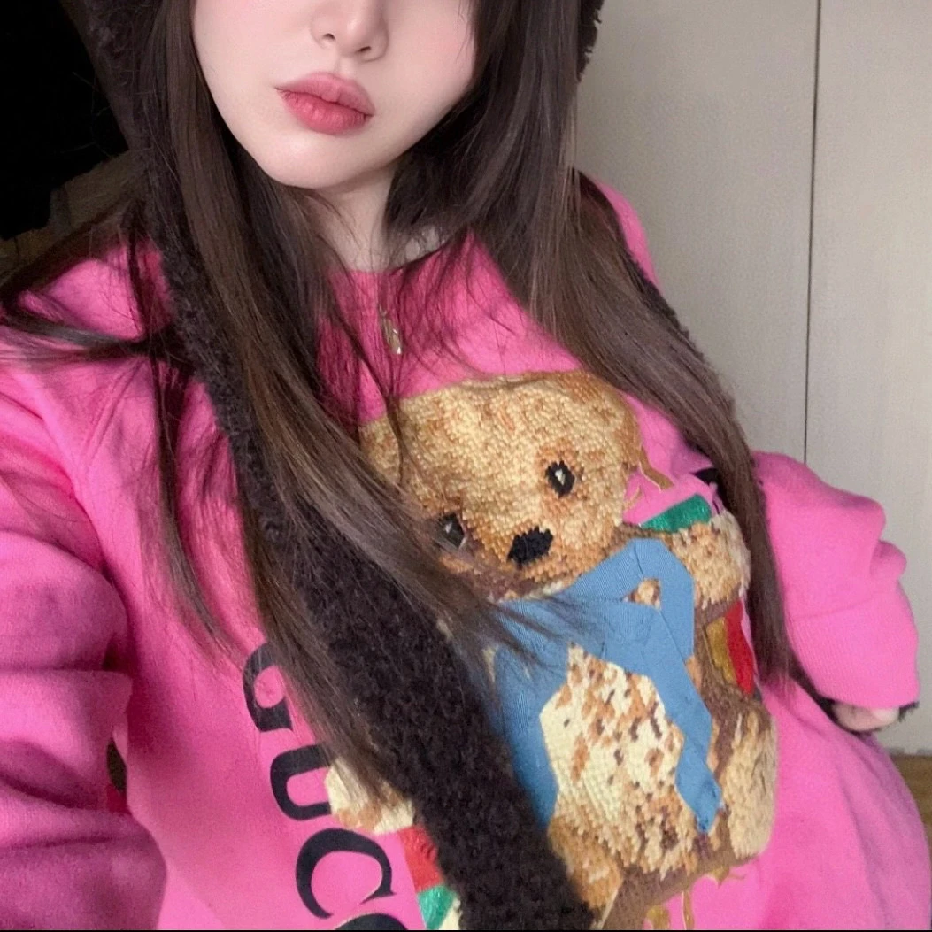 未使用 GUCCI/古驰 刺绣小熊卫衣 L码 P01403