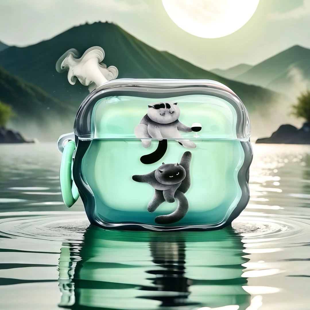 小众猫咪airpodspro3保护壳适用苹果airpods4耳机1/2/3保护套pro2