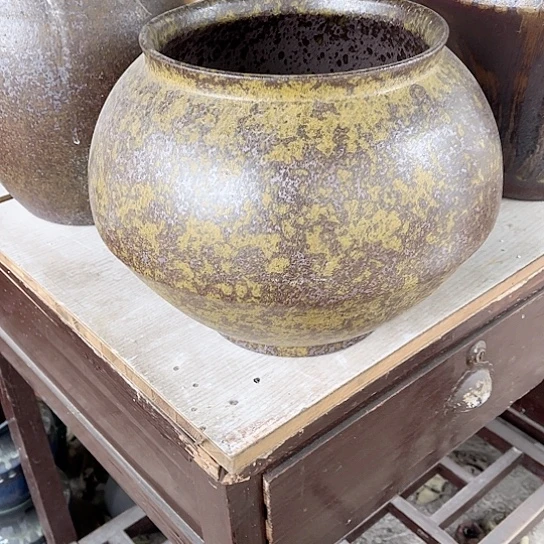 紫砂花盆高度25口径21