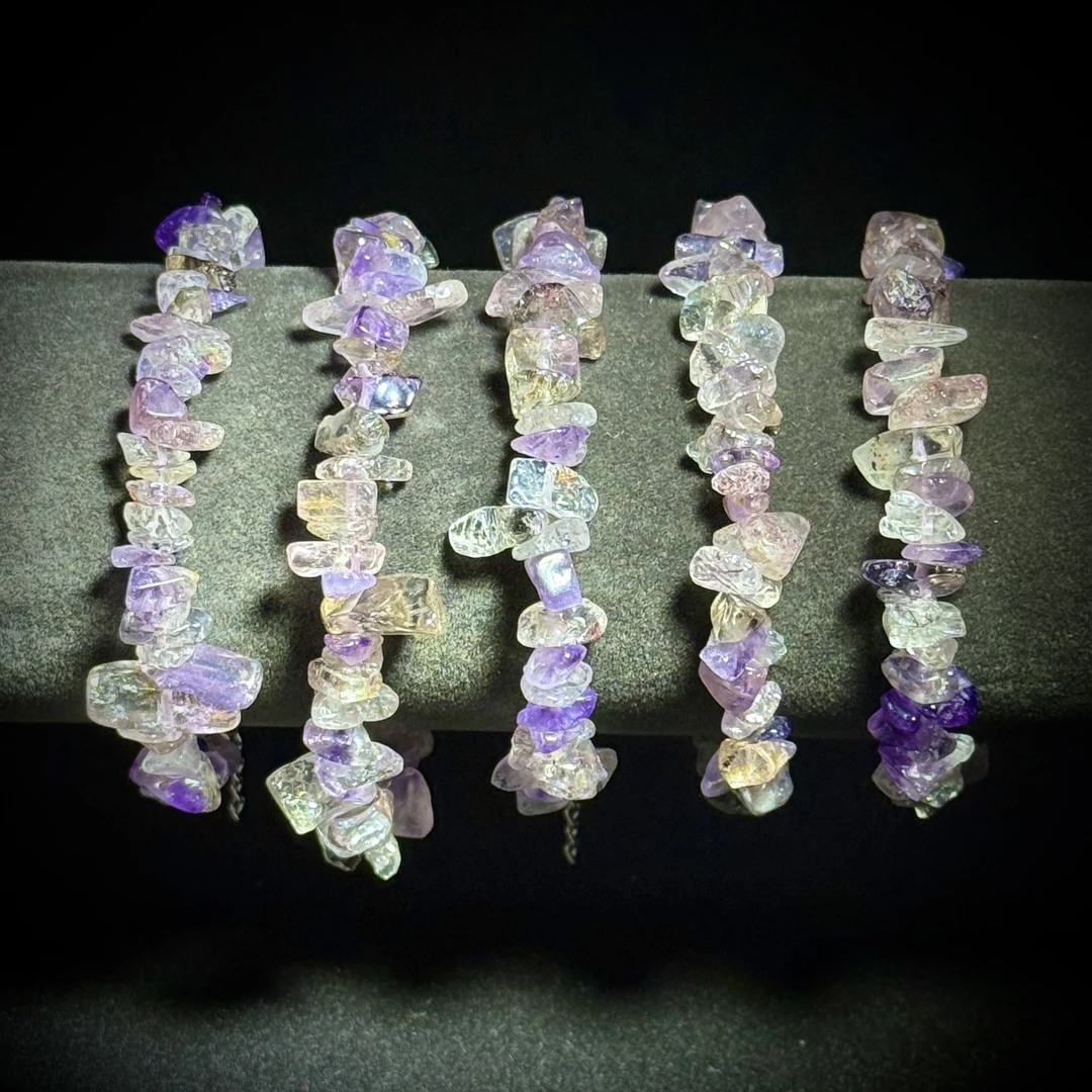 天然老矿烟花超七随型手链 多样性发其一 A5003