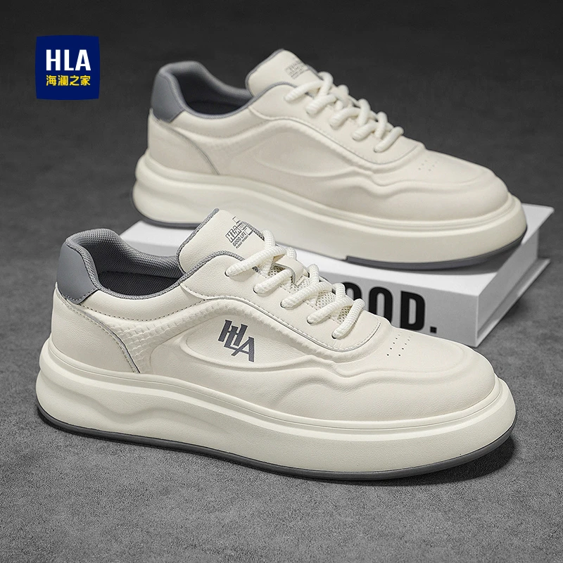 HLA/海澜之家夏季板鞋休闲鞋男士增高厚底低帮男鞋男款潮流时尚