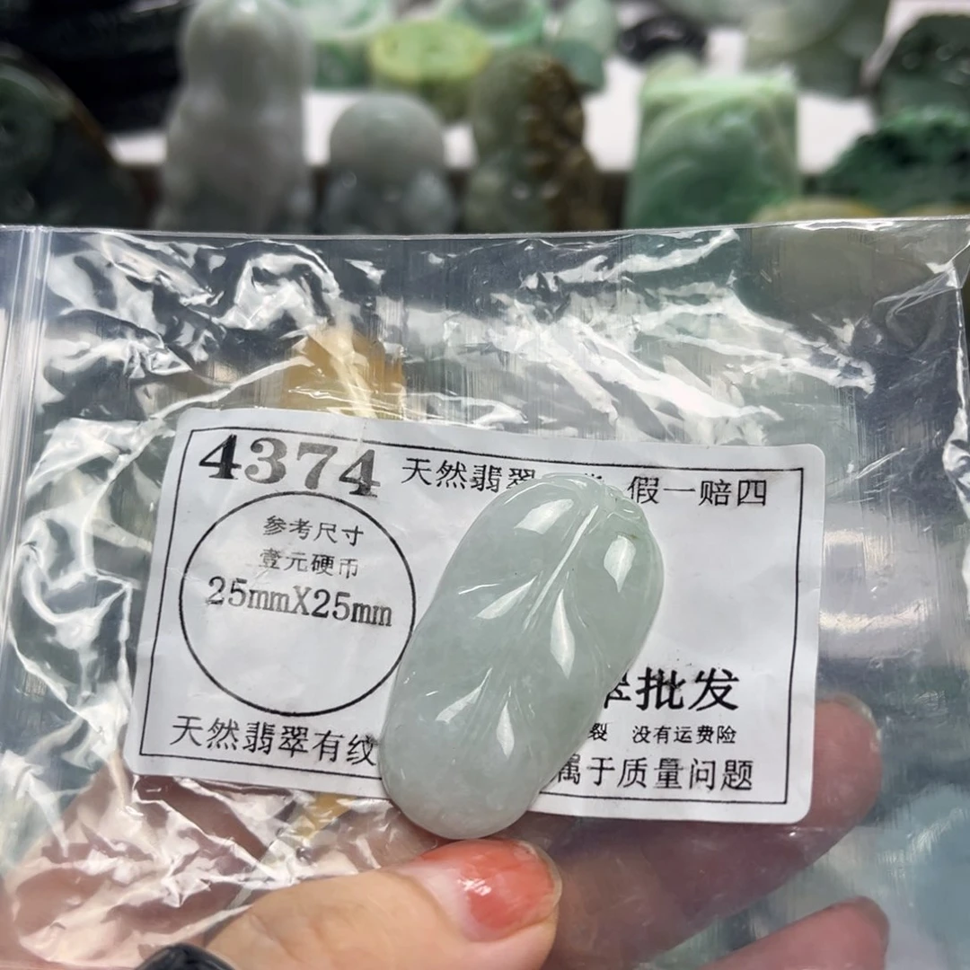 翡翠未镶嵌颈饰4374