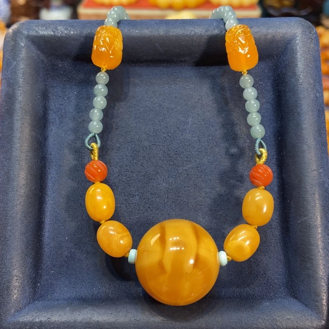 蜜蜡颈饰未镶嵌蜜蜡